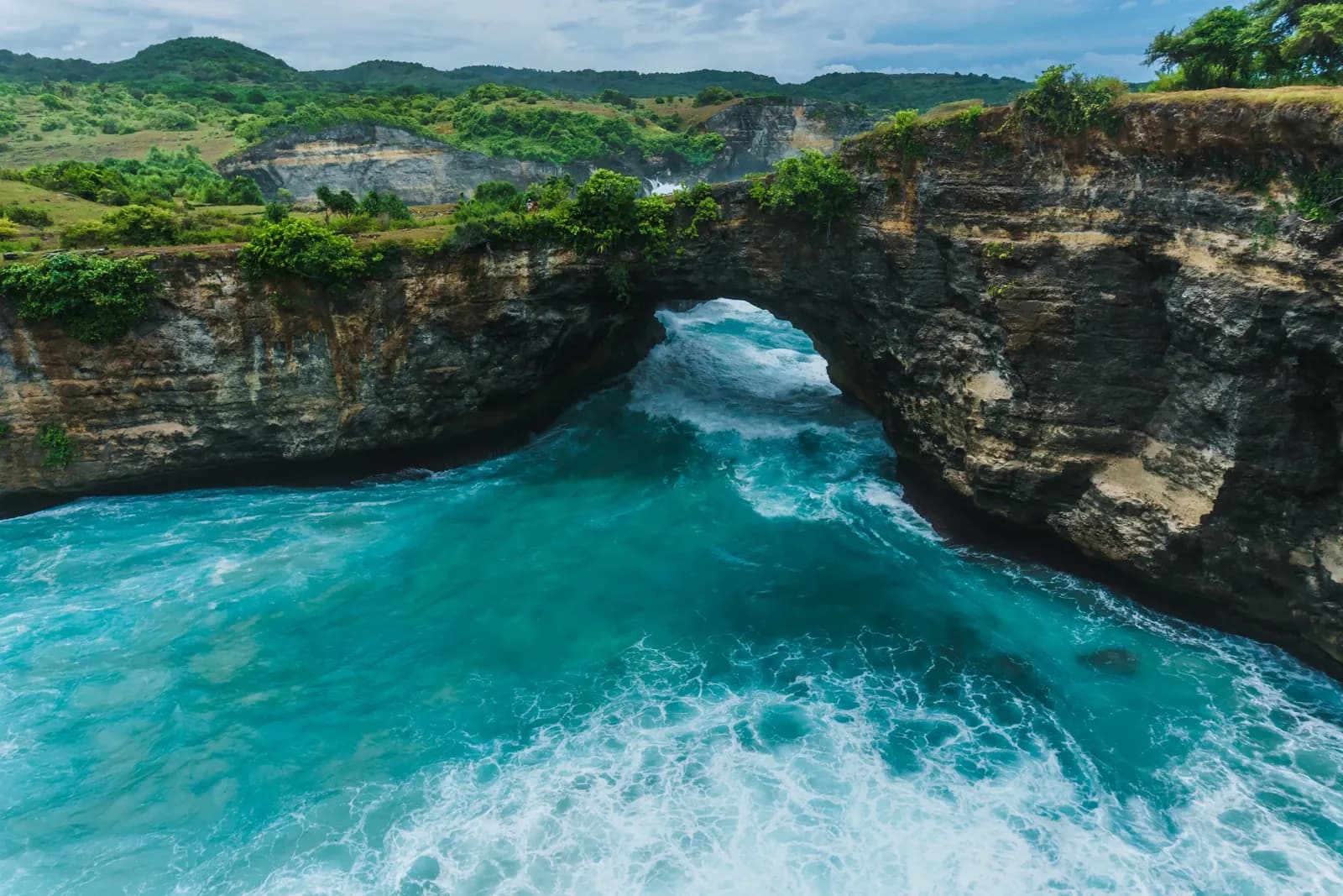Rocky coastline in Bali